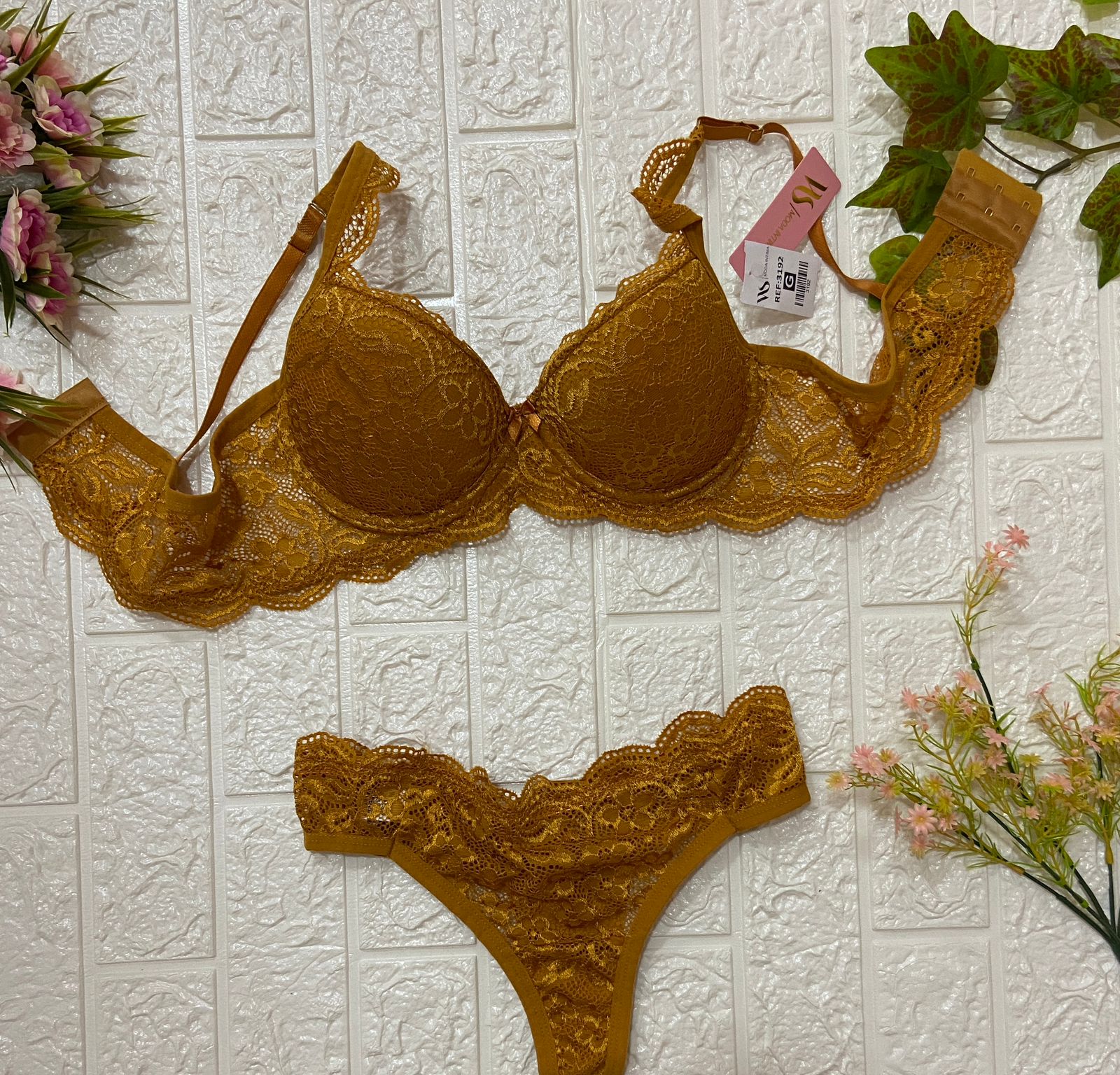 conjunto lingerie renda